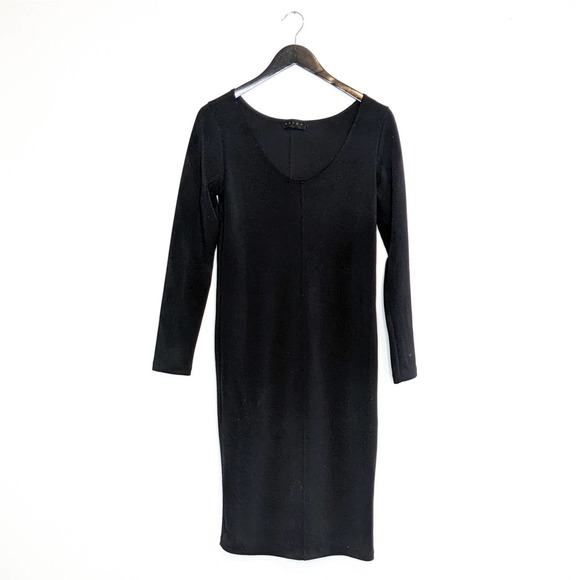 Hatch long sleeve maternity midi dress, black, small - Picture 3 of 8